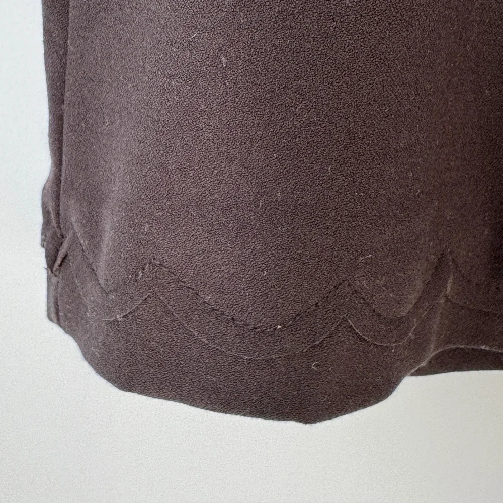 Banana Republic Black Scalloped Mini Skirt Size 8